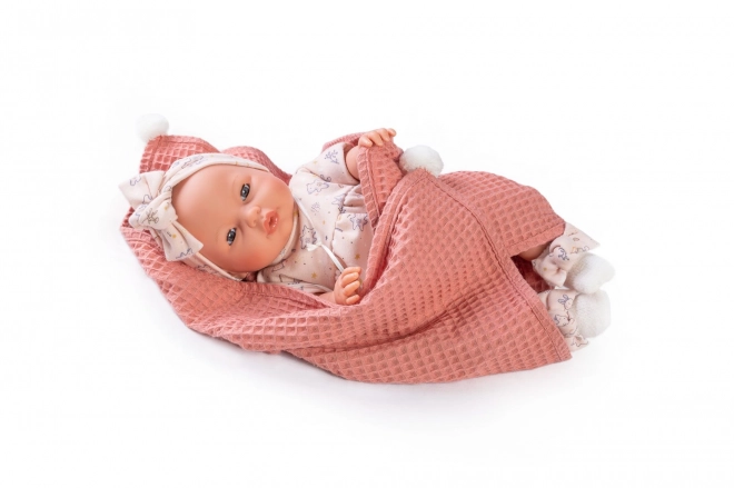 Antonio Juan 14258 BIMBA - mrugająca lalka bobas z dźwiękami i miękkim materiałowym ciałem - 37 cm