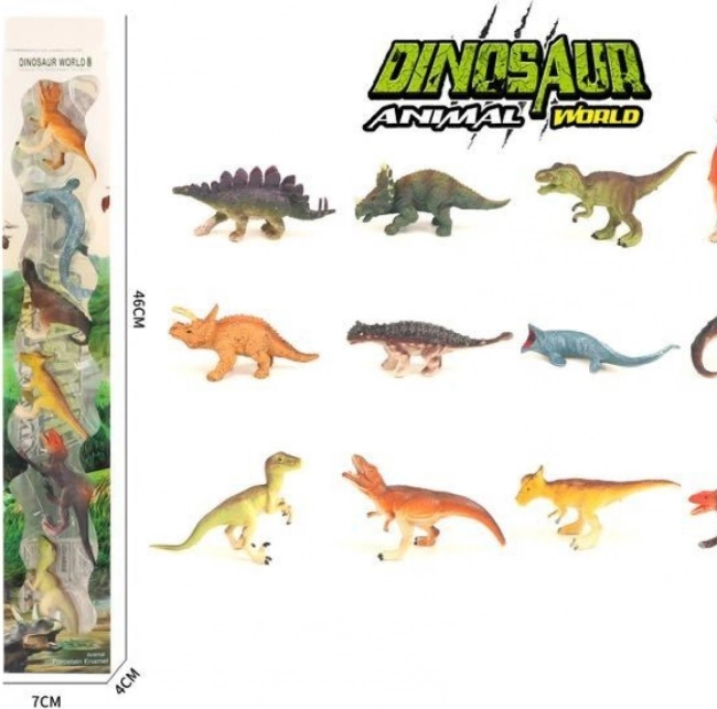 Zestaw 6 Plastikowych Dinozaurów w Blistrze