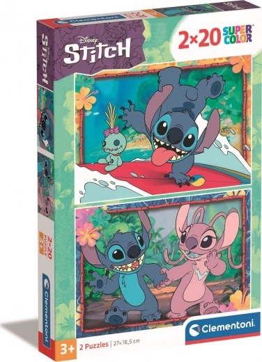 CLEMENTONI Puzzle Stitch 2x20 elementów