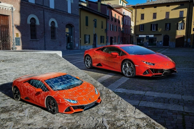 Puzzle 108 elementów 3D Pojazdy Lamborghini Huracan Evo Arancio