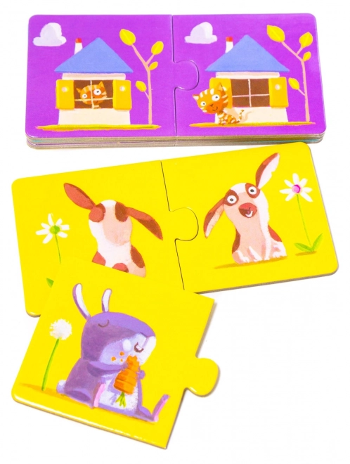DJECO Puzzle Przeciwieństwa 12x2 sztuk