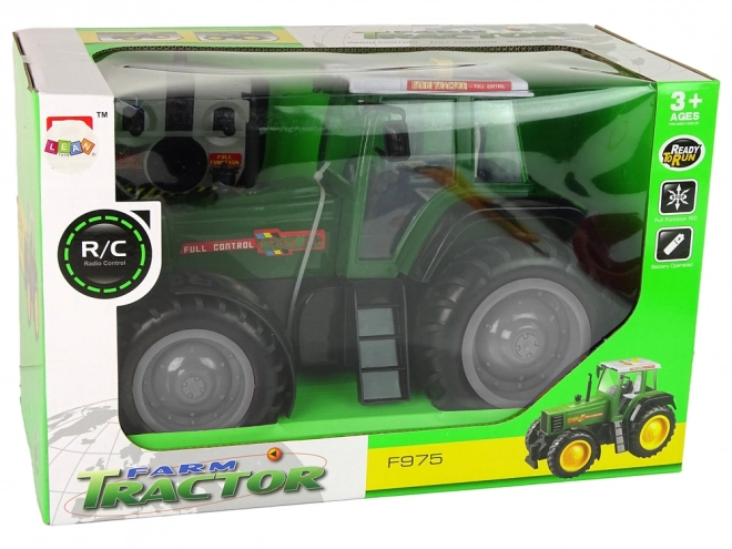 Zielono-czarny R/C traktor na zdalne sterowanie 38 cm