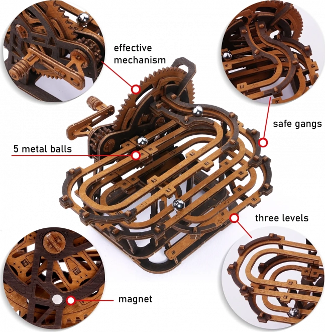 Drewniana 3D puzzle Tor kulowy Mini od Wooden City