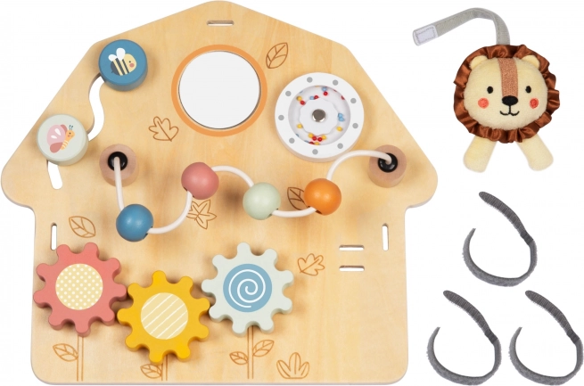 Tooky Toy Duża Drewniana Tablica Manipulacyjna Domek - Centrum Aktywności