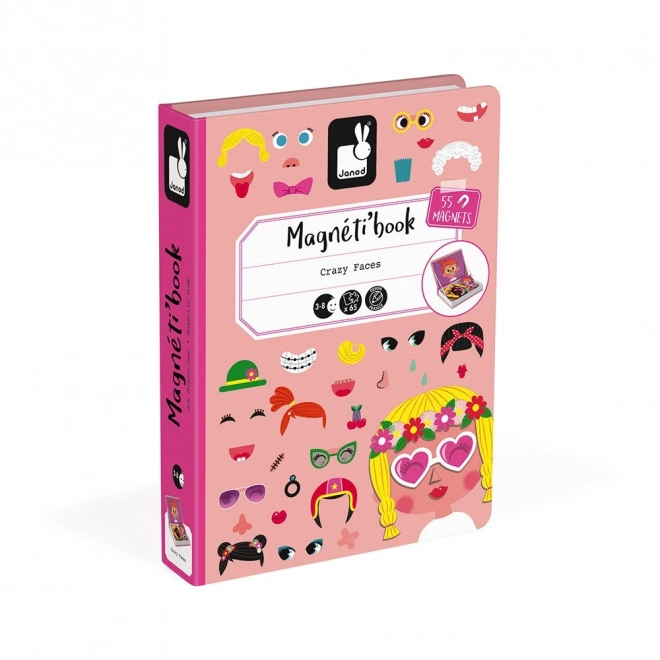 Magnetibook Zabavne twarze dla dziewcząt