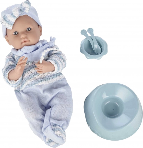 Laleczka w śpioszkach niebieskich 40 cm