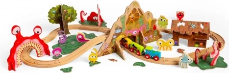 Bigjigs Rail drewniana kolejka potwory