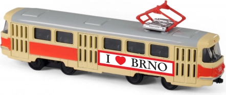 Metalowy retro tramwaj BRNO 16 cm 1:87