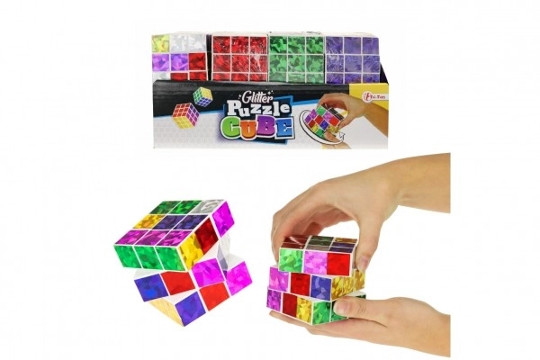 Kostka składająca się z plastiku połyskująca 6,5x6,5cm w woreczku