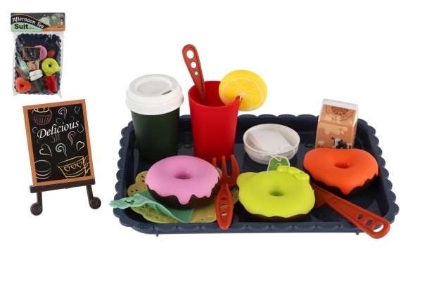 Zestaw kuchenny + plastikowe produkty spożywcze w torbie 20,5x30cm
