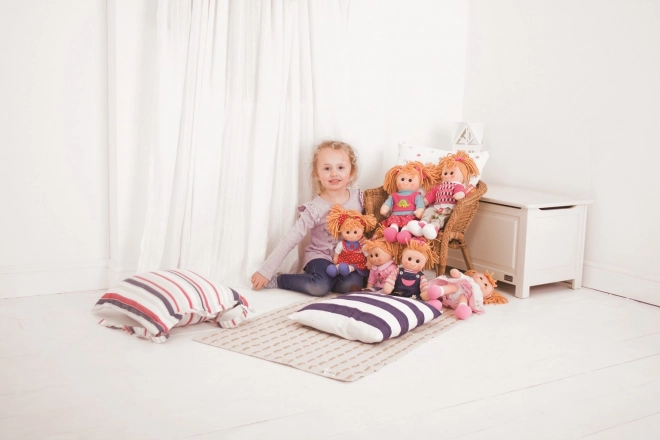 Płaszcz z kapeluszem Bigjigs Toys w kolorze niebieskim dla lalki 28 cm