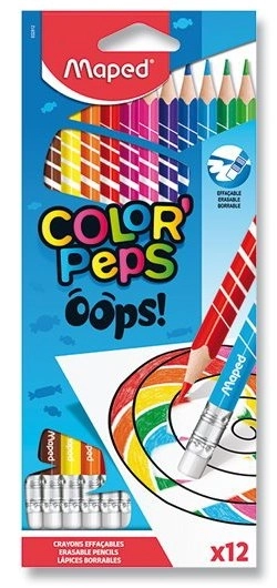 Kredki Maped Color'Peps Oops z gumką 12 szt.