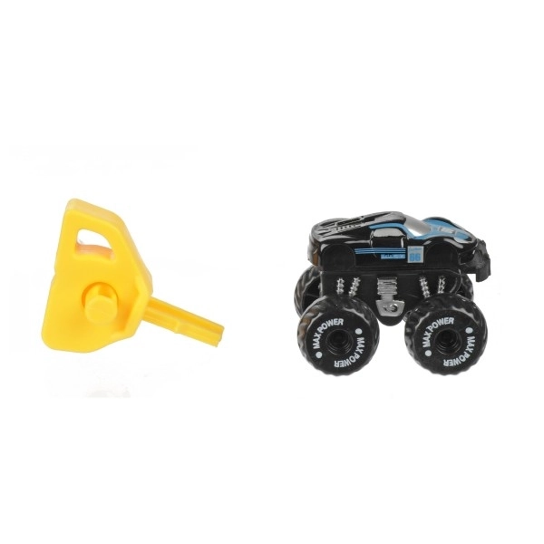 Samochodzik terenowy z rozrusznikiem plastik 4cm w plastikowym jajku 5x10cm 12szt w pudełku