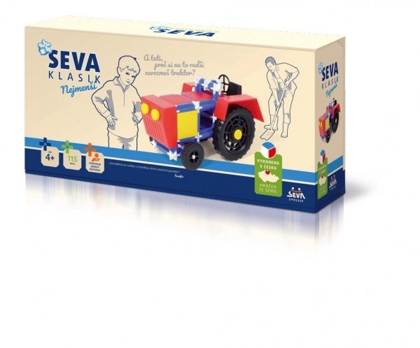 Klocki konstrukcyjne SEVA KLASIK Najmniejsze plastikowe 115 szt. w pudełku 31,5x16,5x7,5cm