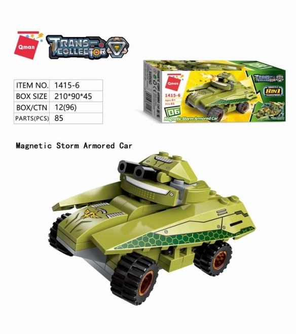 Qman Thunder Expedition Battle Car 1415 zestaw 8w1