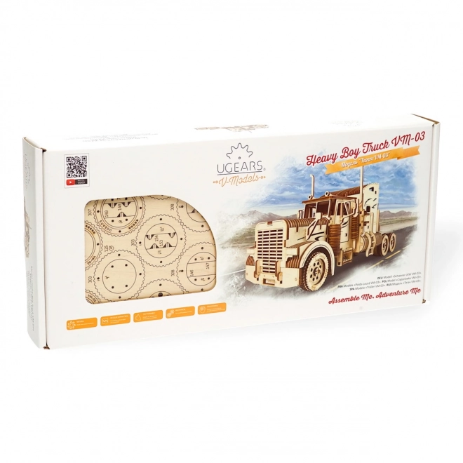 Ugears 3D puzzle - Samochód ciężarowy Heavy Boy VM 03 - 541 elementy