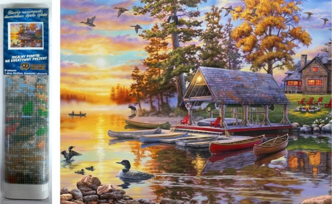 Diamentowe malowanie Stocznia 30 × 40 cm