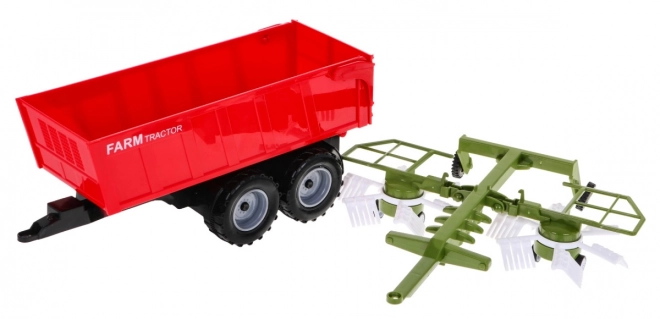 Traktor do składania siana ze zgniataczem dla dzieci 3+ Ruchome części + Przeniesienie napędu