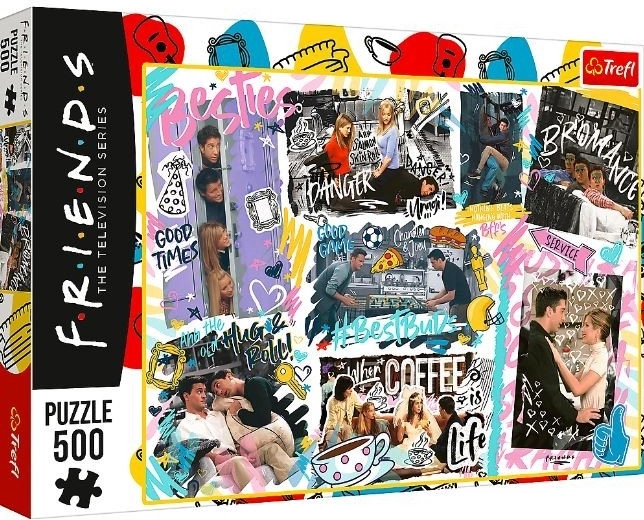 Puzzle 500 elementów Przyjaciele Kolaż