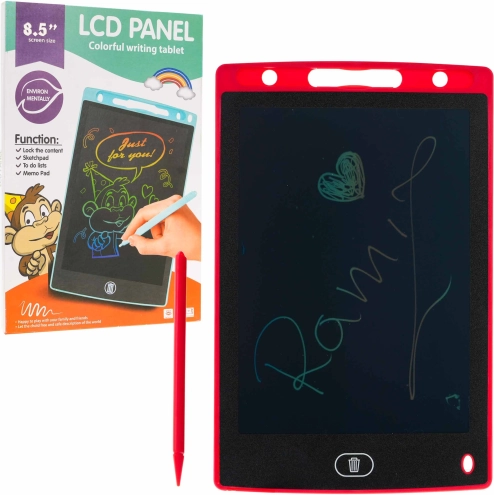 Elektroniczny tablet do pisania i rysowania 8,5″ dla dzieci i dorosłych – Czerwony