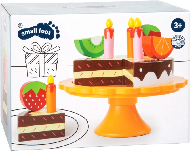 Small Foot Drewniany urodzinowy tort owocowy