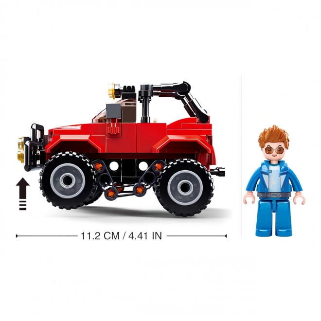 Sluban Town M38-B0902 Jeep czerwony