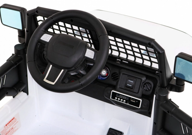 Samochód na baterie Jeep Dark Night dla dzieci + wolny start + EVA + LED audio – Białe
