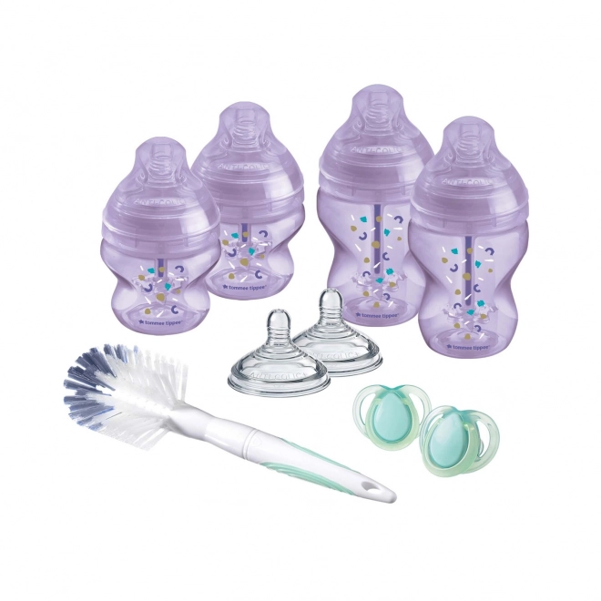 Zestaw butelek niemowlęcych advanced ANTI-COLIC, mieszane rozmiary 9 sztuk, Fioletowy