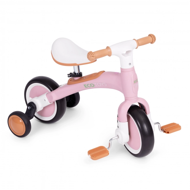 Rowerek balansowy z pedałami - treningowe boczne kółka 3w1 ECOTOYS