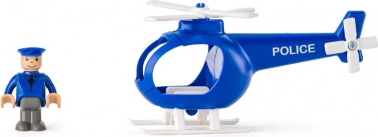 Policyjny helikopter z lądowiskiem