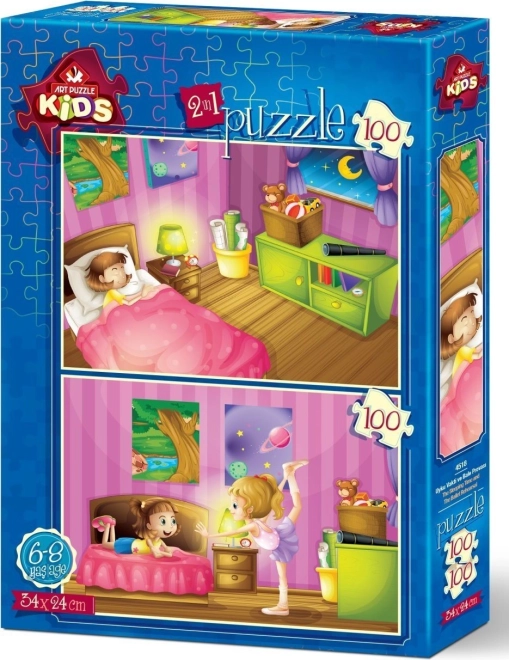 Puzzle Wieczorek i próba baletowa 2×100 elementów