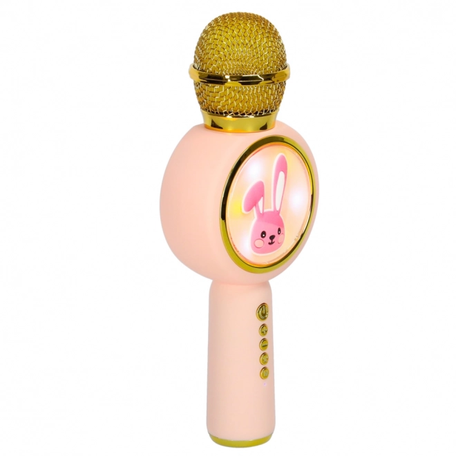 Bezprzewodowy mikrofon do karaoke bunny różowy