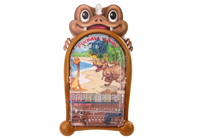 Pinball z motywem dinozaurów stojak brązowy