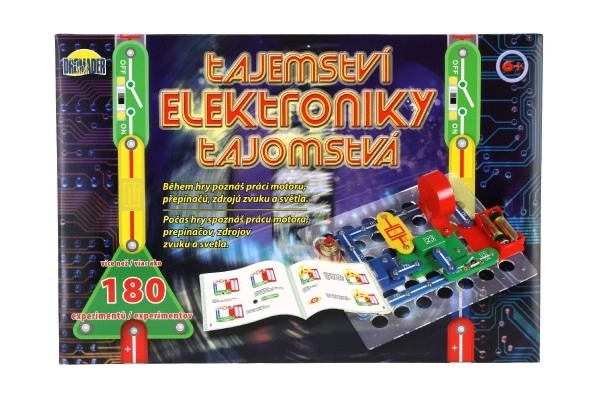 Tajemnice elektroniki 180 eksperymentów na baterie w pudełku 42x28,5x4 cm od 6 lat