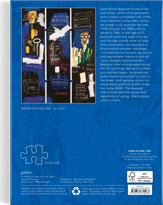 Puzzle Basquiat: gracze na róg leśny 500 elementów