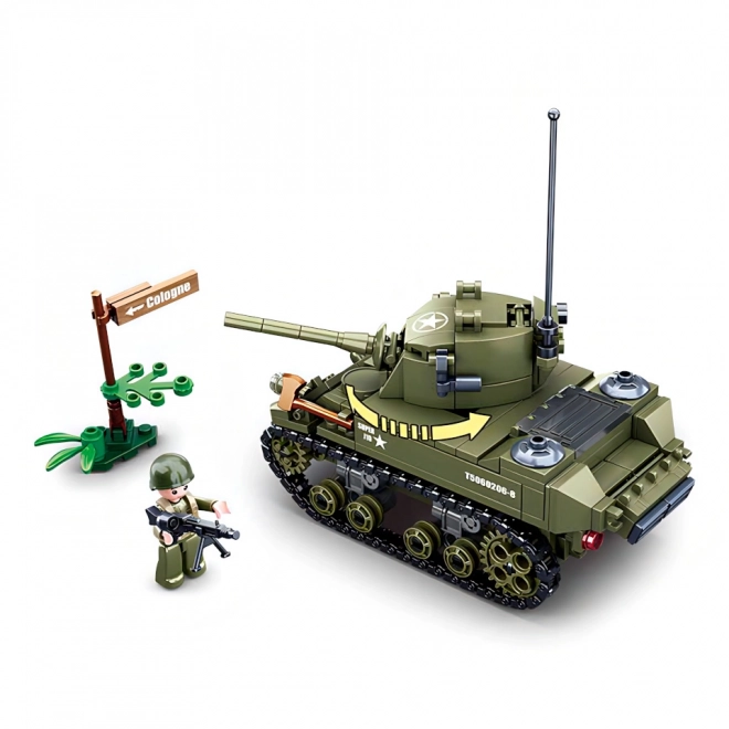 Sluban Armia WW2 M38-B0856 Mały czołg sojuszniczy