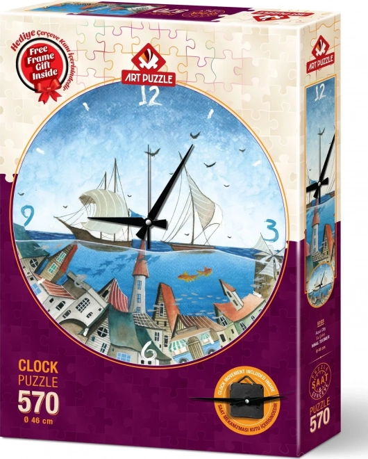 Puzzle zegar Miasto pod powierzchnią 570 elementów z ramą