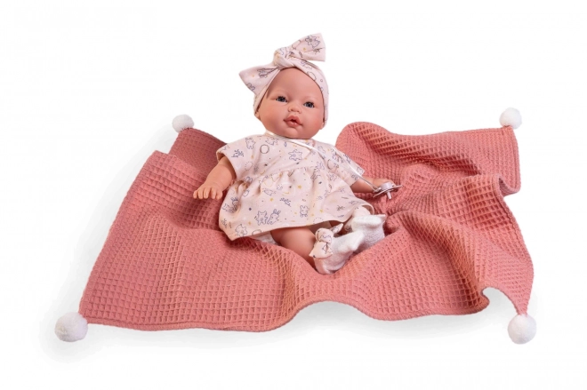 Antonio Juan 14258 BIMBA - mrugająca lalka bobas z dźwiękami i miękkim materiałowym ciałem - 37 cm