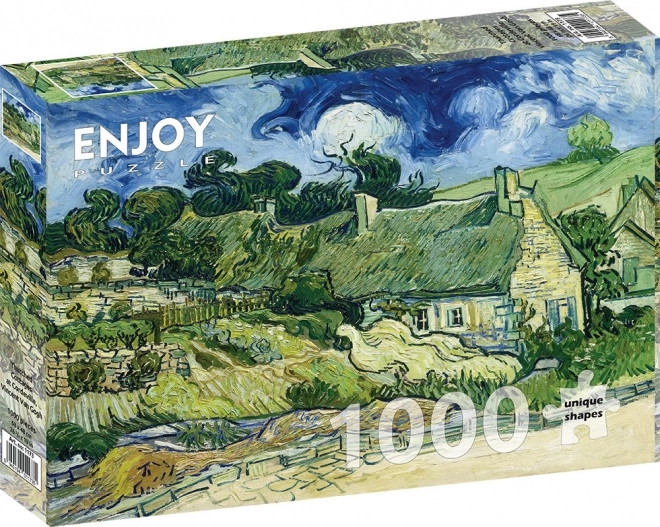 Ciesz się puzzlami Vincent van Gogh: Chata strzechowa w Cordeville 1000 elementów