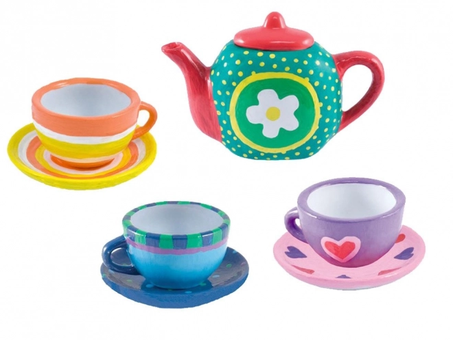 Ceramiczny serwis do herbaty do malowania – zrób to sam