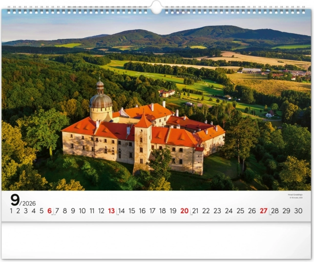 Kalendarz ścienny Panoramy Czech 2026