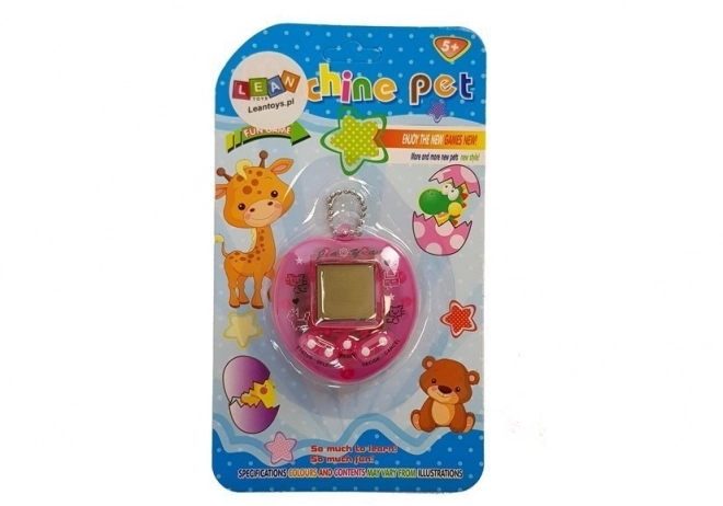 Elektroniczna gra Tamagotchi Różowa z krótkim łańcuszkiem