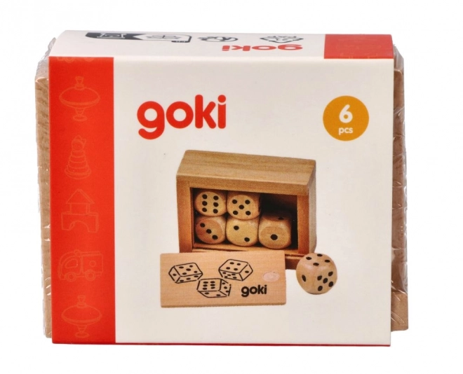 Drewniane kostki do gry w pudełku - GOKI