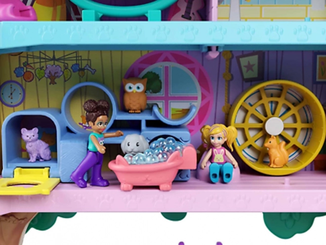 Polly Pocket Zestaw figurek Zwierzęce przygody Domek na drzewie