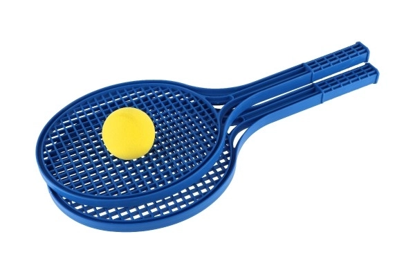 Miękkie rakiety plastikowe kolorowe z piłeczką 53cm w siatce