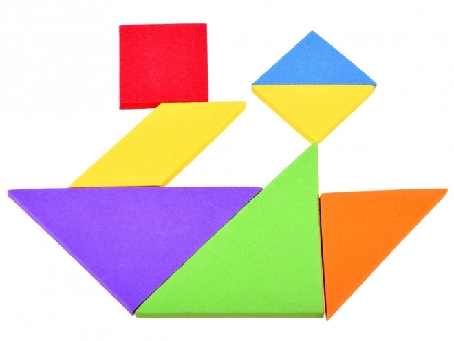 Kolorowa łamigłówka Tangram z miękkiej pianki