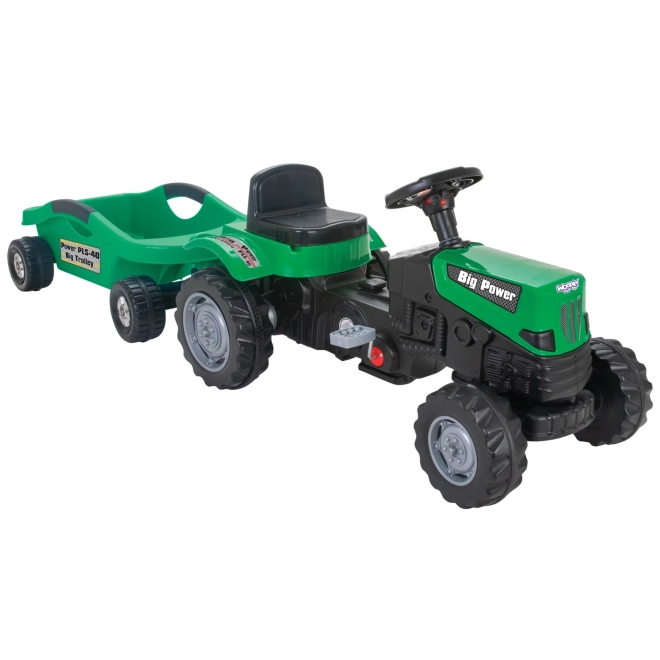 Dziecięcy traktor na pedały Big Power z przyczepą