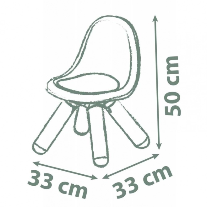 Dziecięce designerskie zielone krzesełko
