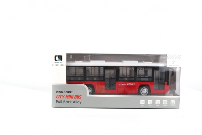 Autobus z efektami czerwony