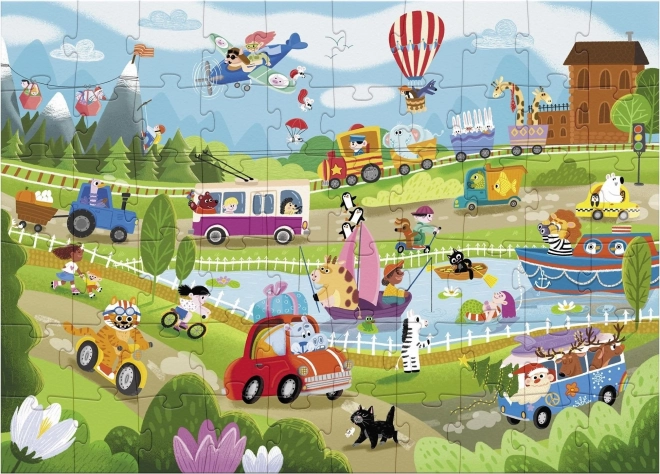 DODO Puzzle Transport na wsi 60 kawałków